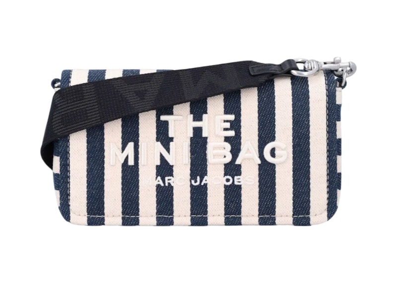Marc Jacobs Striped Canvas The Mini Bag Blue Multi