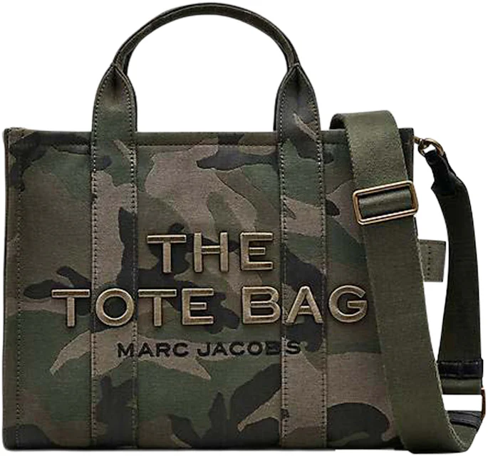 Marc Jacobs The Camo Jacquard Medium Tote Bag Green in Woven