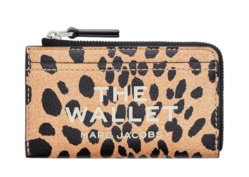 Marc Jacobs The Cheetah Geldbörse aus Leder mit Reißverschluss, mehrfarbig