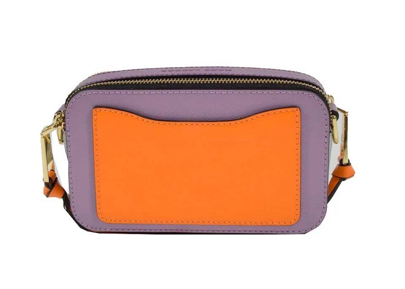 Marc Jacobs The Colorblock Snapshot Violet Multi in Calfskin with Gold