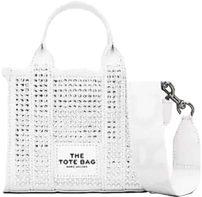 Marc Jacobs The Crystal Canvas Mini Tote Bag White in Crystal Canvas ...
