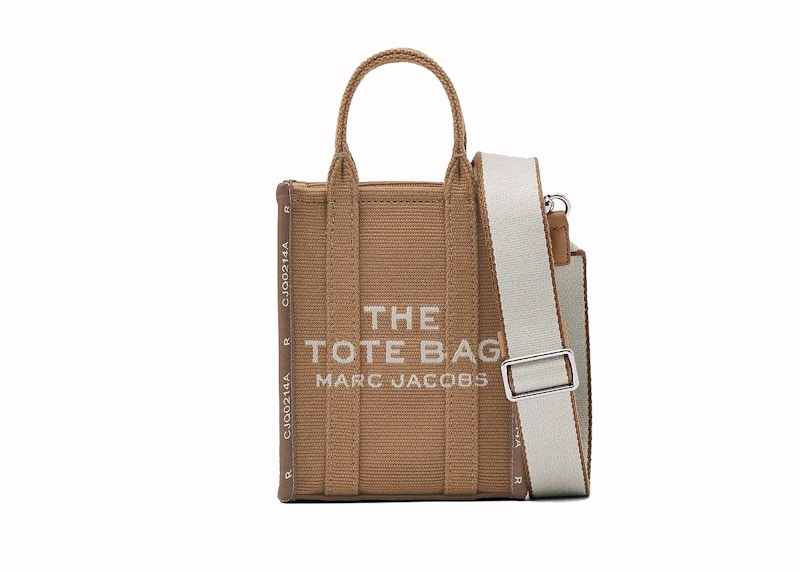 Marc Jacobs The Jacquard Mini Tote Bag Camel in Leather - US 