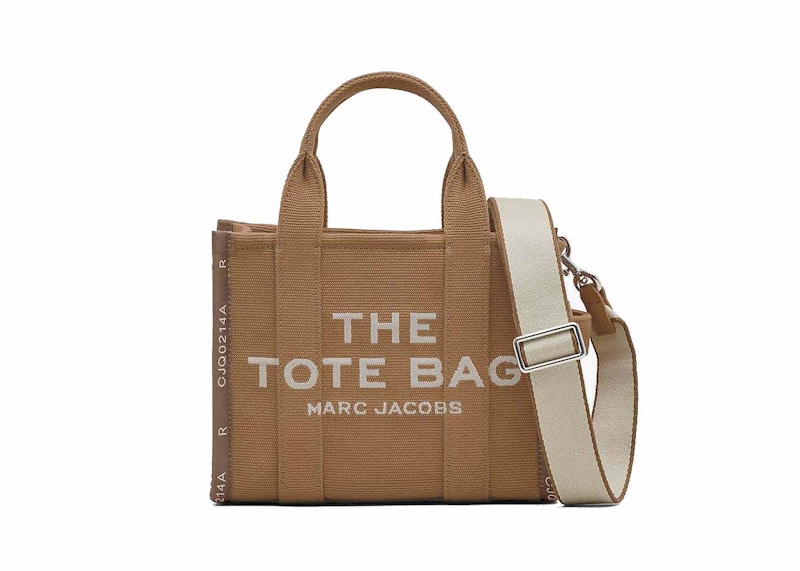 Marc Jacobs The Jacquard Small Tote Bag Camel in Leather - JP