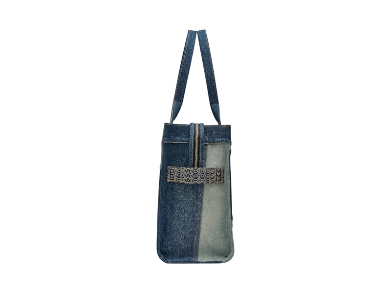 Marc Jacobs The Large Deconstructed Denim Tote Indigo Multi