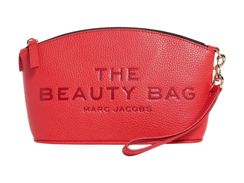 MARC JACOBS Pre-owned Women's The Leather Beauty Bag In True Red
