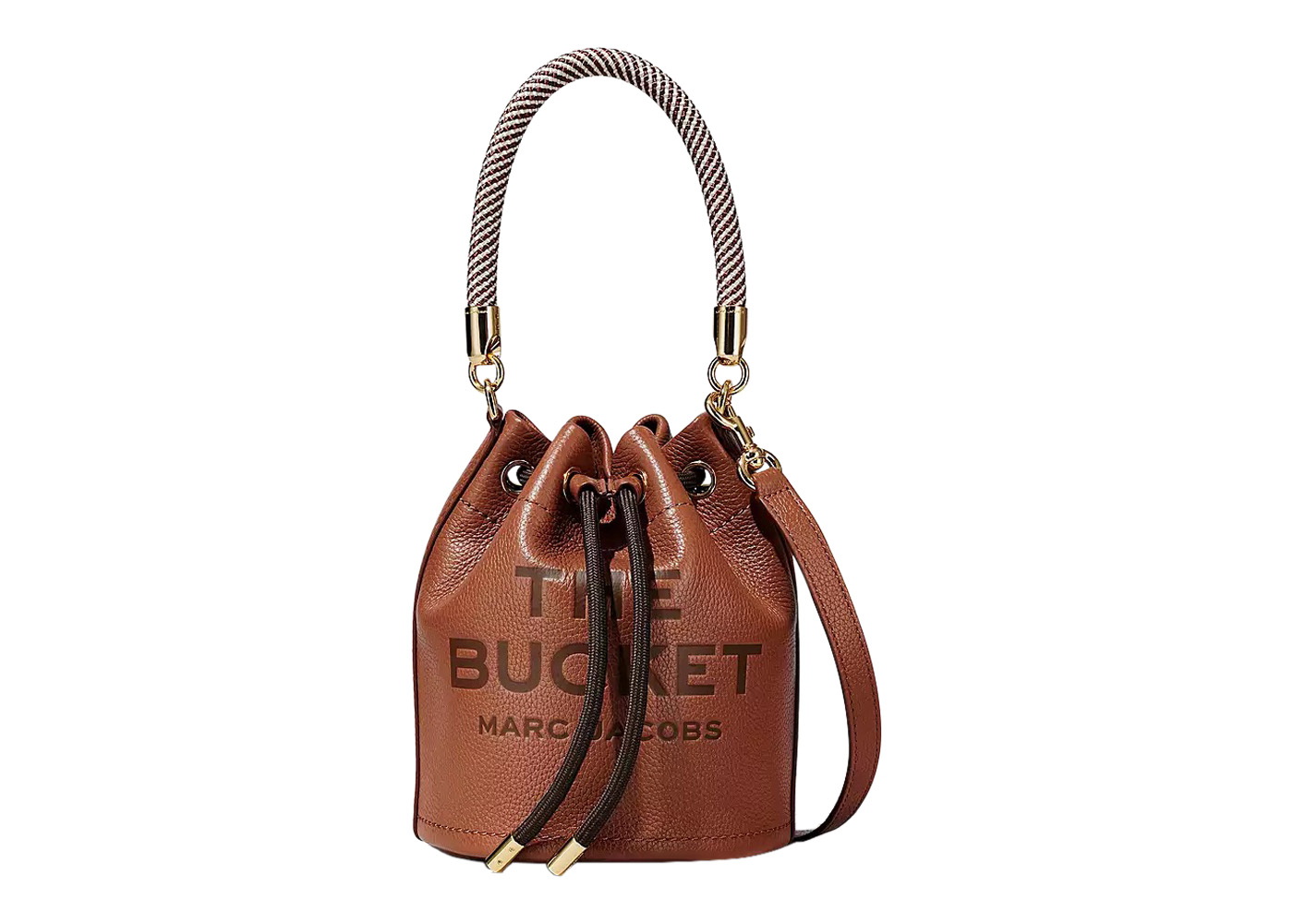 Marc Jacobs The Leather Bucket Bag Argan Oil in Full Grain Leather ...