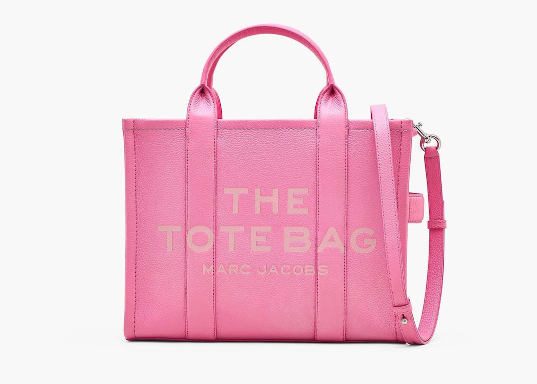 Pre-owned Marc Jacobs The Leather Medium Tote Bag Petal Pink