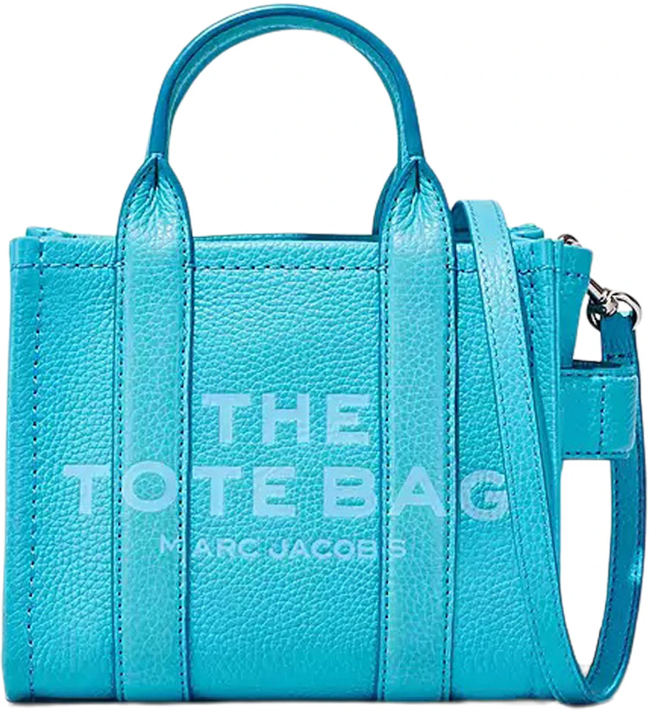 Marc Jacobs The Leather Micro Tote Bag Pool in Full Grained
