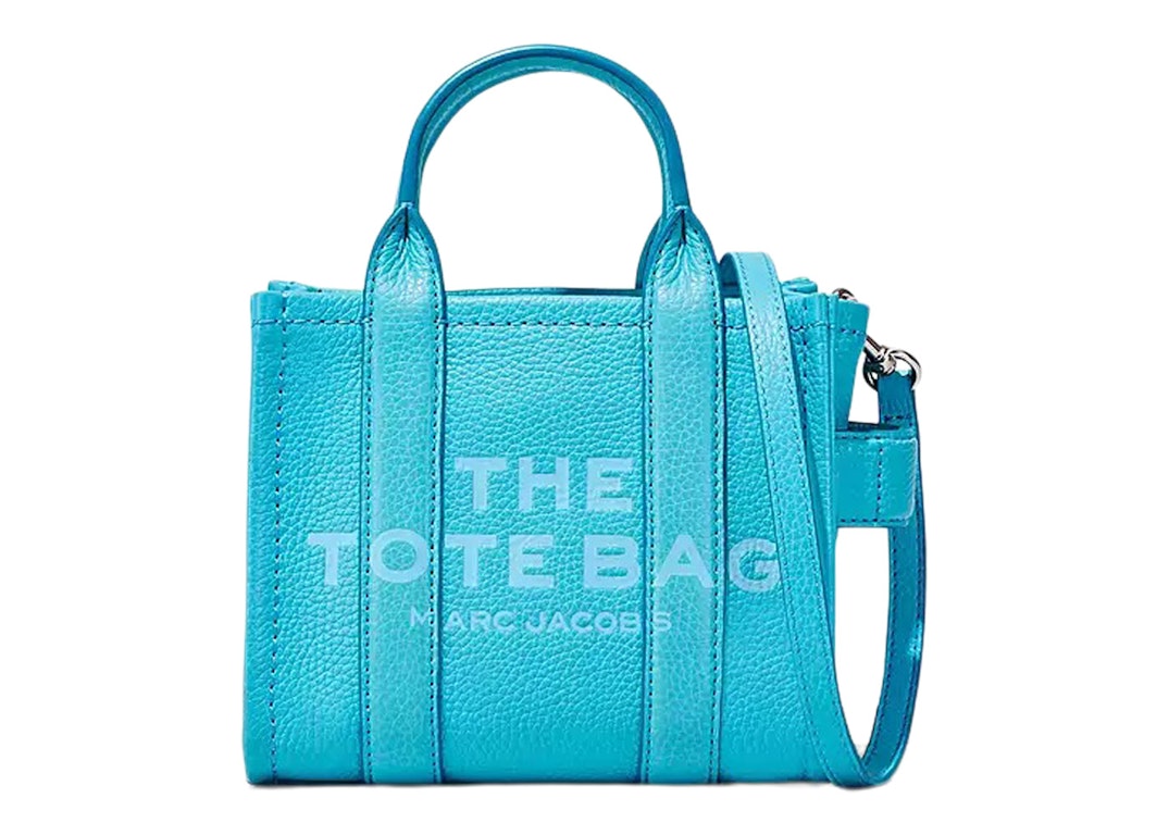Pre-owned Marc Jacobs The Leather Micro Tote Bag Pool