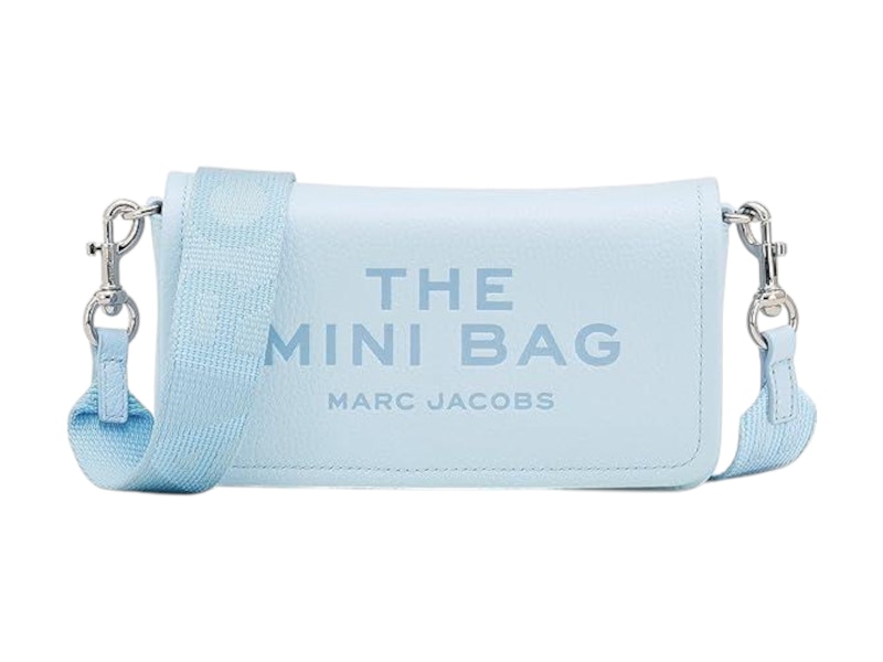 Marc Jacobs The Leather Mini Crossbody Bag Cloud Blue in Leather - US