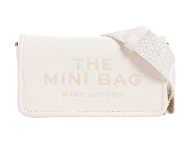 Marc Jacobs The Leather Mini Crossbody Bag Cotton in Leather - US