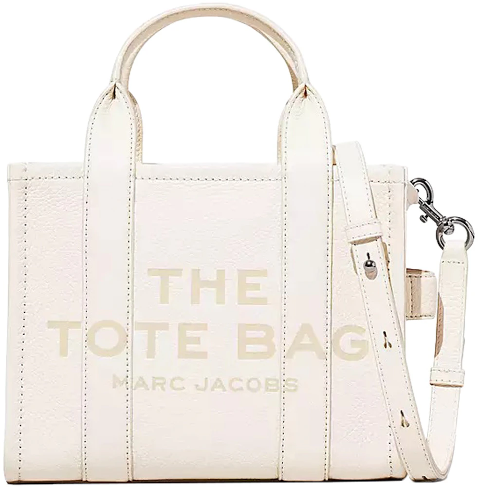 Marc Jacobs The Small Tote Bag Wasabi in Cotton/Leather with Silver-tone -  US
