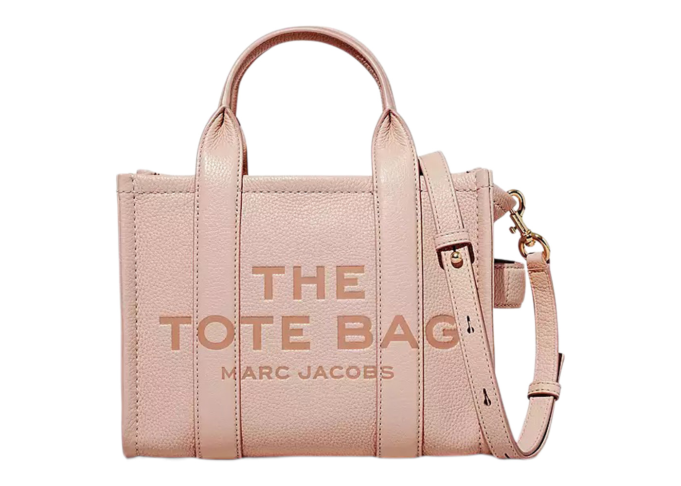 Marc Jacobs The Leather Small Tote Bag Rose in Full Grained ...