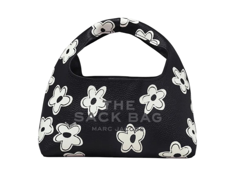 ハンドバッグ MARC JACOBS 'The Daisy Mini Sack' handbag Marc Jacobs The Mini Daisy Leather Sack Bag Black/White in