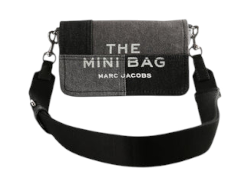 Pre-owned Marc Jacobs Women's  The Mini Denim The Items Slg Bag In Black Deni