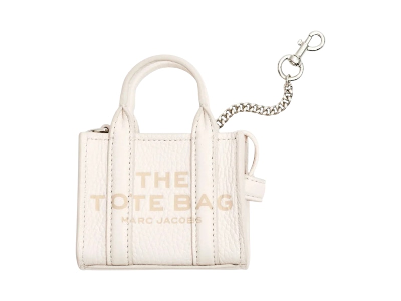 Pre-owned Marc Jacobs Women's  The Nano Tote Charm Bag In Cotton/sil