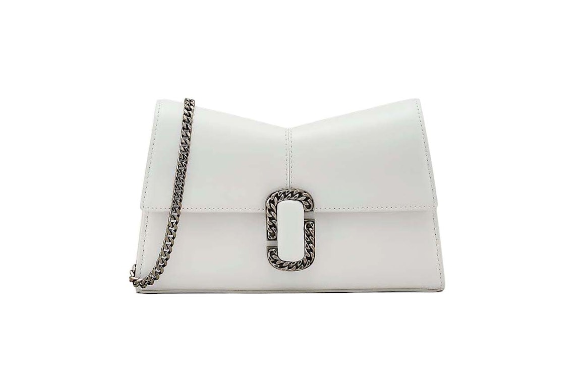 Pre-owned Marc Jacobs The St. Marc Chain Wallet White