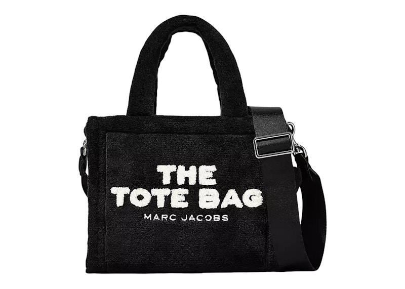 Marc Jacobs The Terry Small Tote Bag Black in Terry with Rutheniumtone