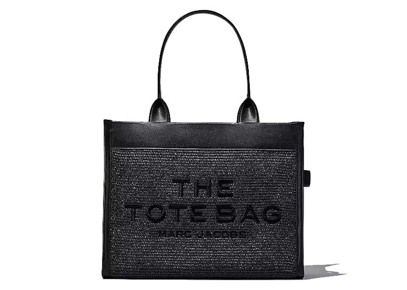 Marc Jacobs The Woven DTM Large Tote Bag Monochrome in Woven Material