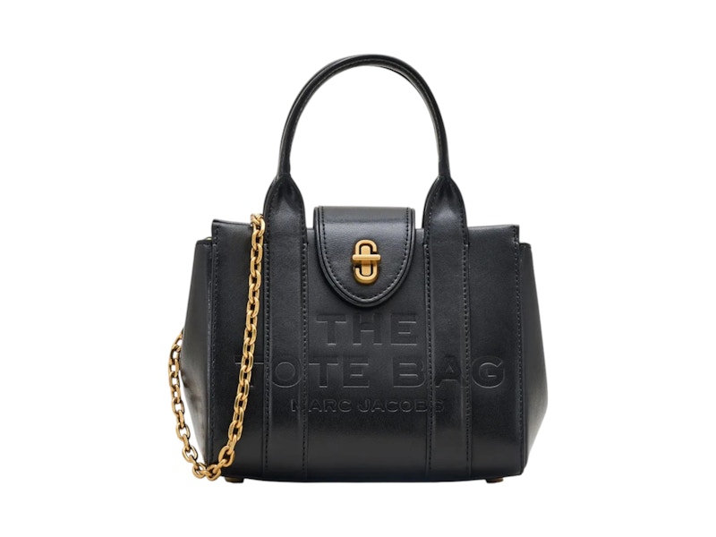 Marc Jacobs Turnlock Crossbody Tote Black in Leather - US