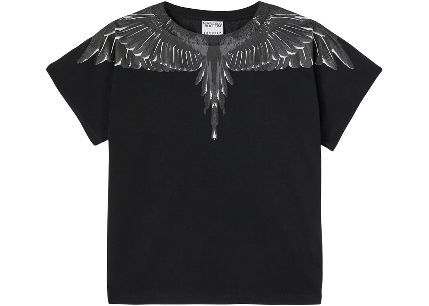 Marcelo Burlon Icon Wings Regular T-Shirt Black/Black/Grey Men's - US