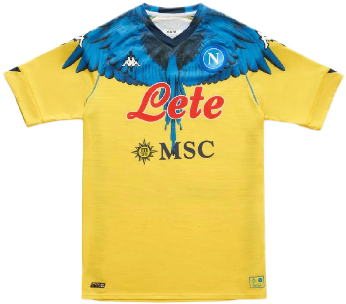 Repressalier Indtil nu spøgelse Marcelo Burlon Kappa Wings Soccer Shirt Yellow/Light Blue - SS21