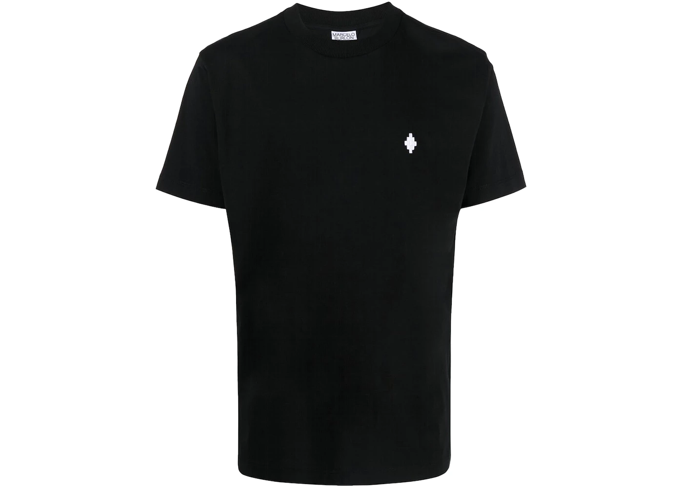 Marcelo Burlon Logo Embroidered T-Shirt Black/White Men's - SS22 - US