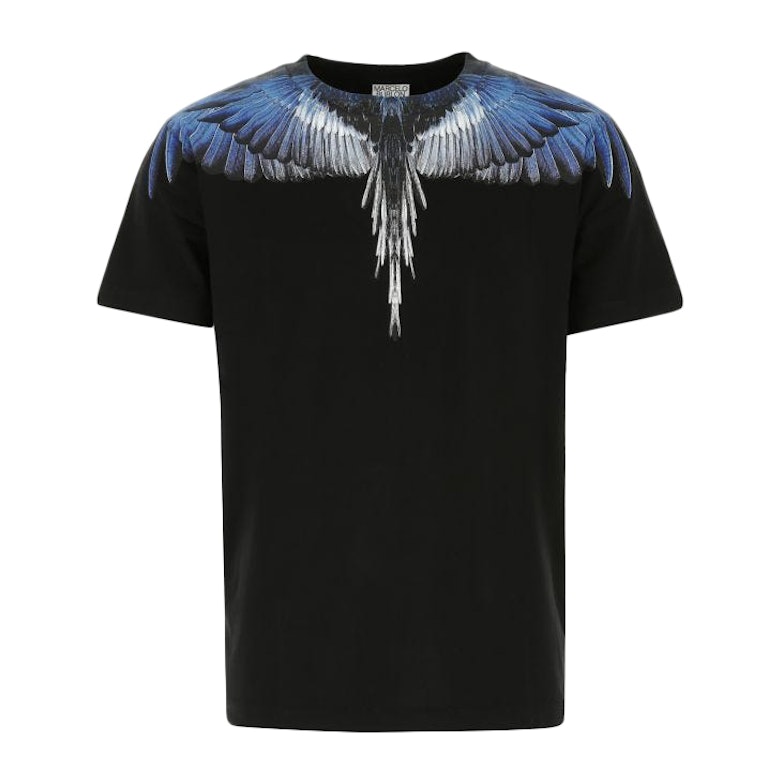 Pre-owned Marcelo Burlon County Of Milan Marcelo Burlon Wing T-shirt Black Blue