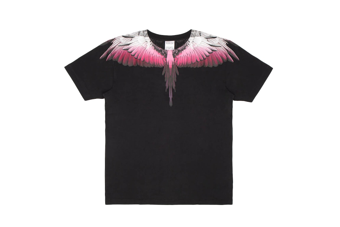 Pre-owned Marcelo Burlon County Of Milan Marcelo Burlon Wing T-shirt Black Pink
