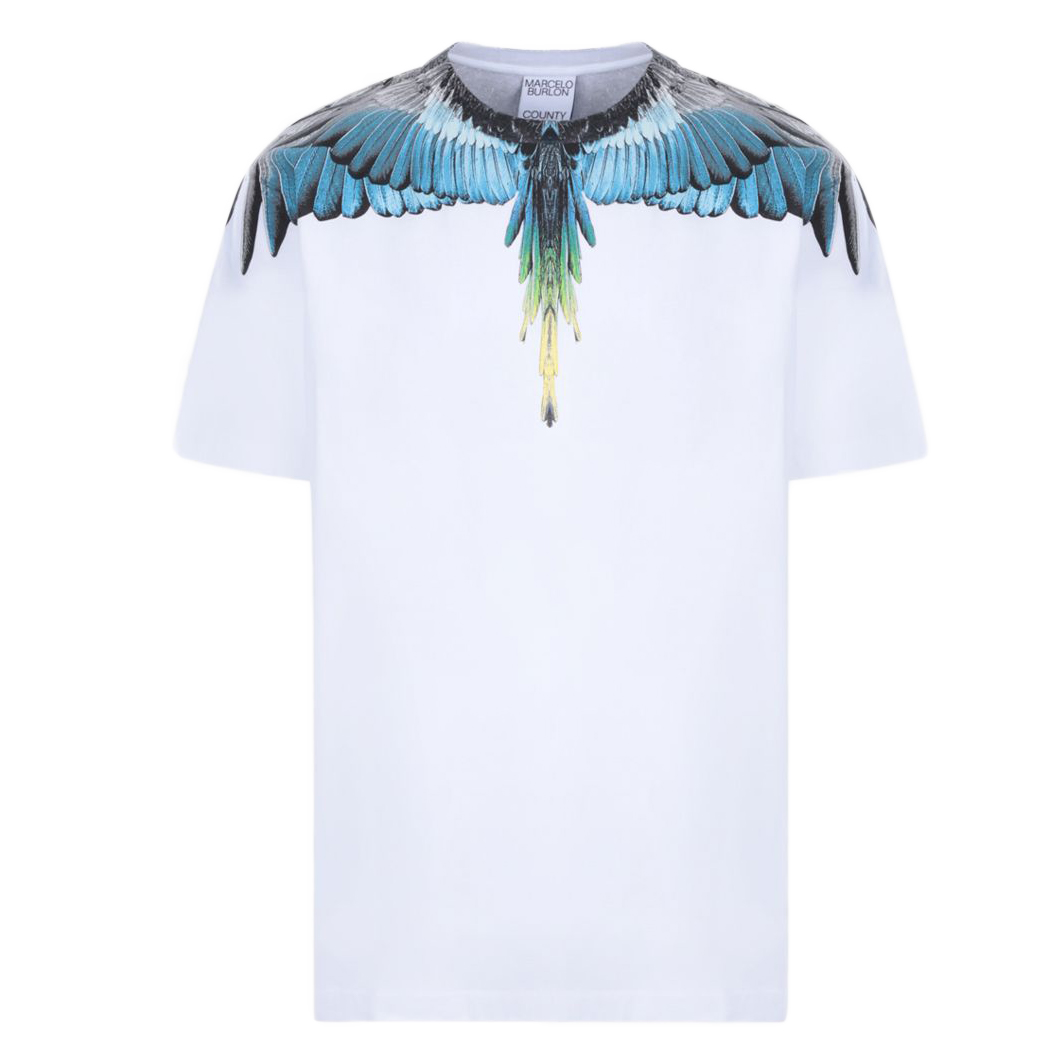 Marcelo Burlon Wing T-Shirt White Blue