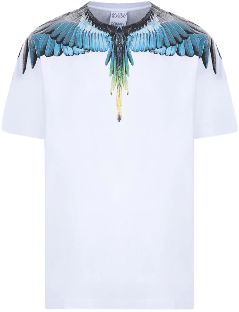 Marcelo Burlon Wing T-Shirt White Blue Men's - FW21 - US