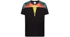 Marcelo Burlon Wings Print T-Shirt Black/Blue/Orange