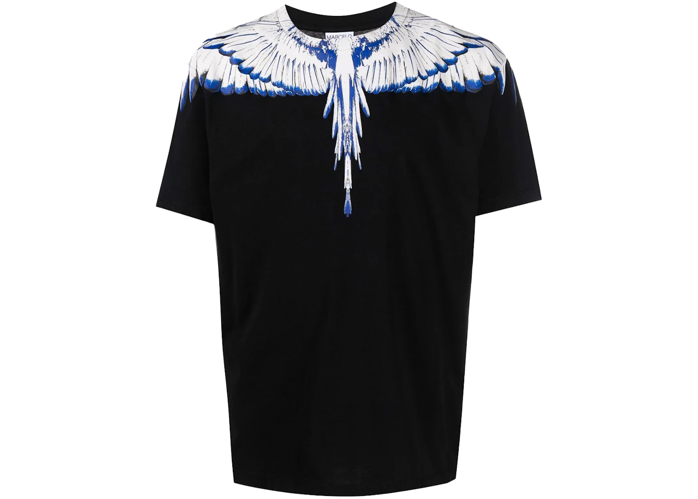 Marcelo Burlon Wings Print T-Shirt Black/White/Blue Men's - SS22 - US