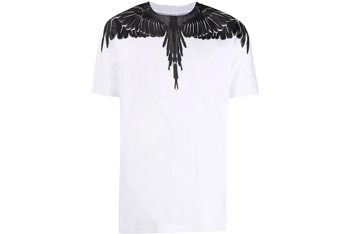 apelación fama cabina Marcelo Burlon Wings Print T-Shirt White/Black - SS22 - ES