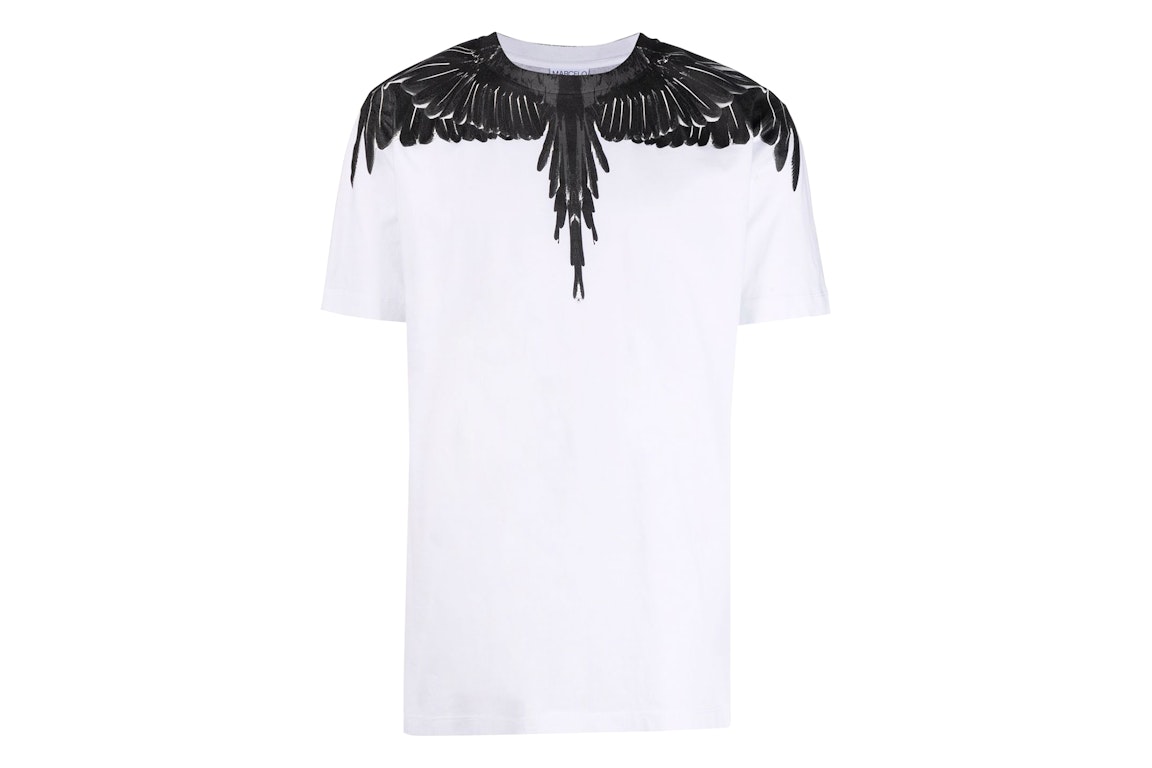 Pre-owned Marcelo Burlon County Of Milan Marcelo Burlon Wings Print T-shirt White/black
