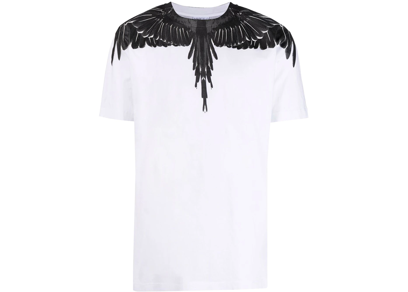 Marcelo Burlon Wings Print T-Shirt White/Black Men's - SS22 - US