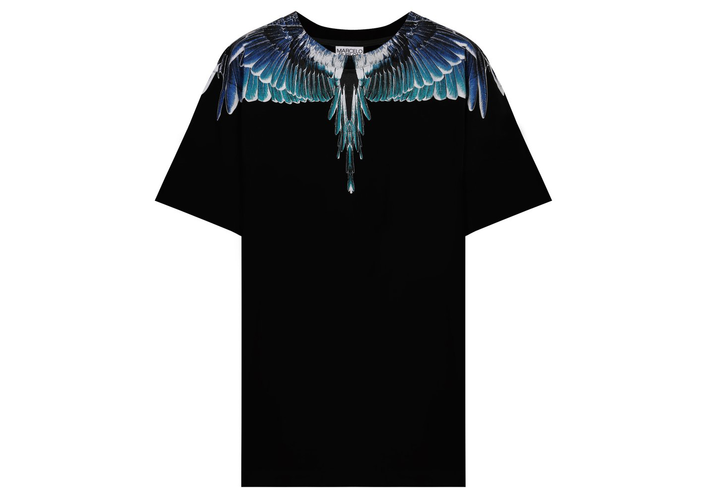 Marcelo Burlon Wings T-shirt Black/Blue Men's - SS21 - US