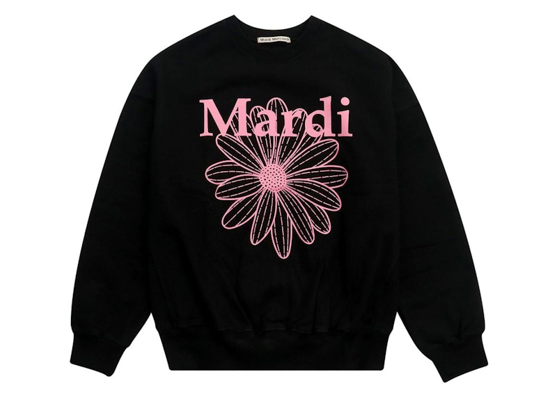 Mardi Mercredi Flower Sweatshirt Black/Cream - FW23 - JP