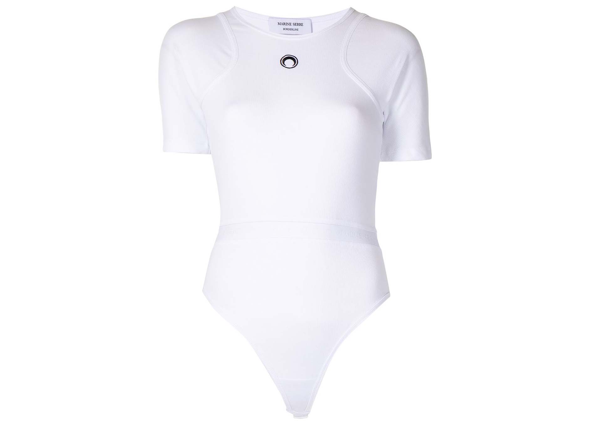 White Long Sleeve Bodysuit -Balloon Sleeve Top - Ribbed Bodysuit
