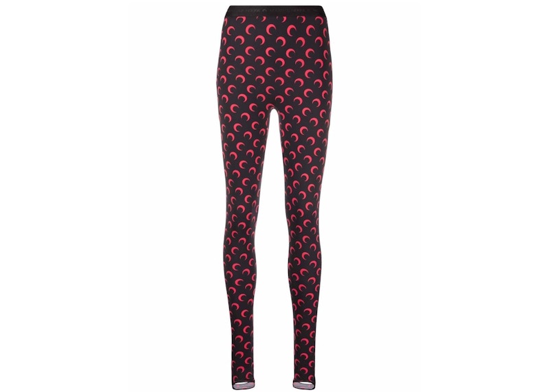 Marine Serre Moon Print Stirrup Leggings Black MX