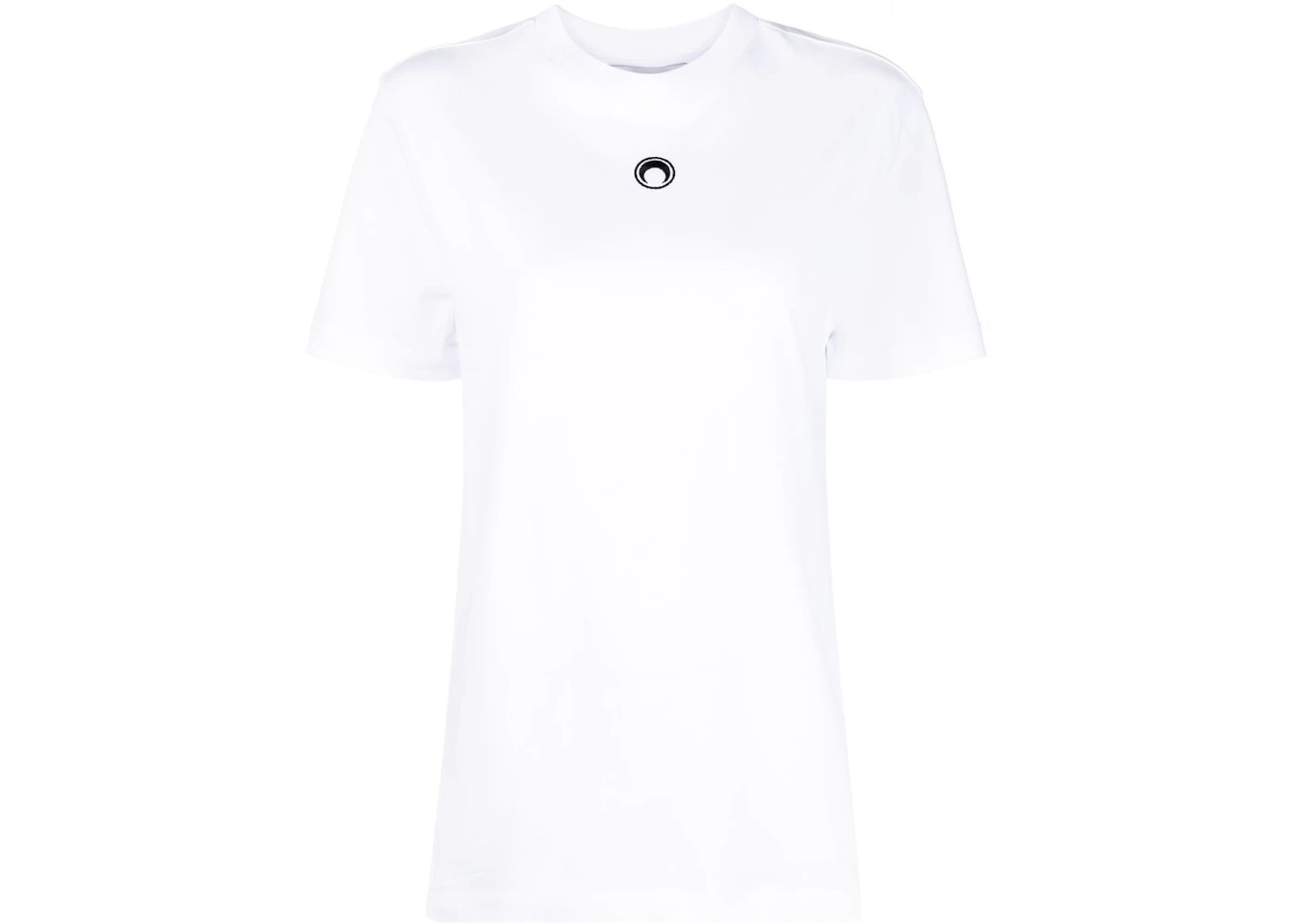 Marine Serre Organic Cotton Embroidered T-shirt White - US