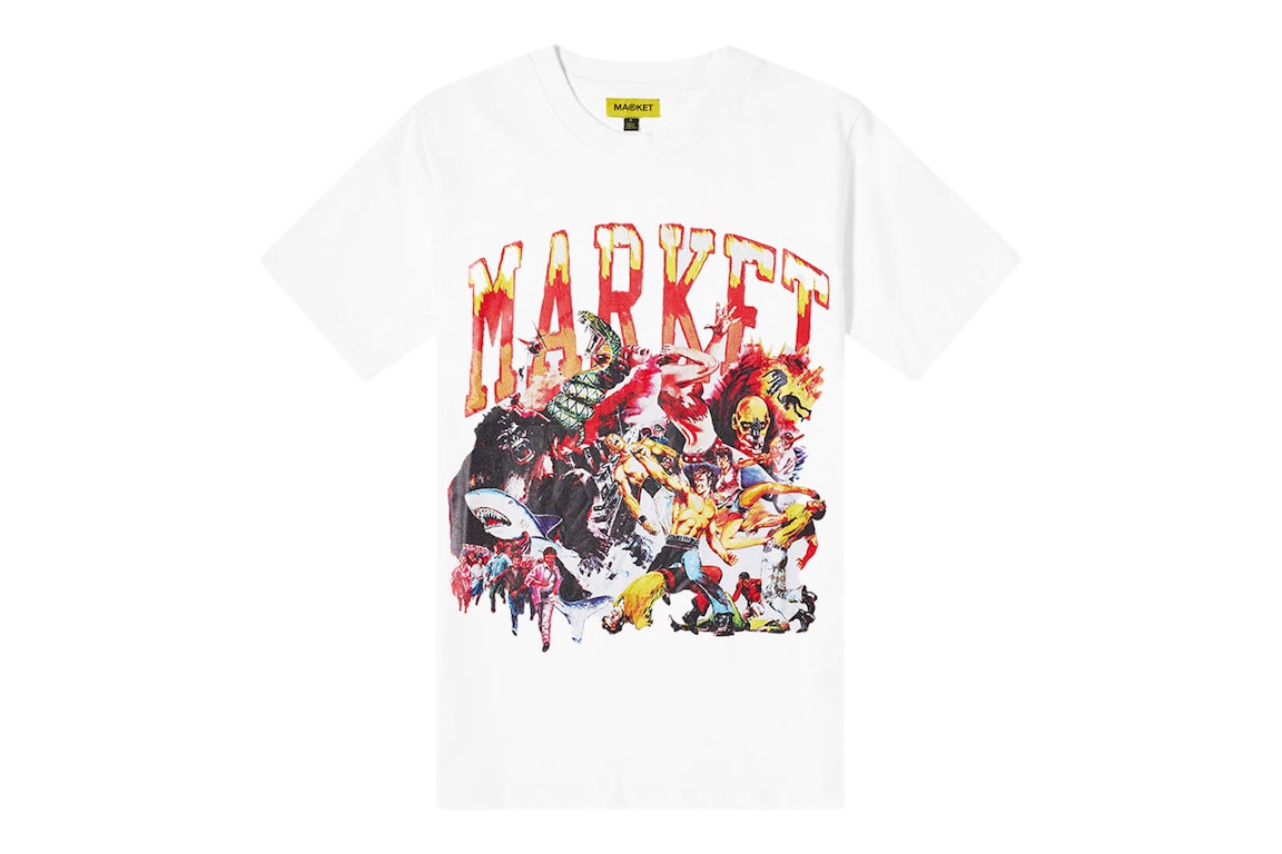 Pre-owned Market Arc Animal Mosh Pit T-shirt White