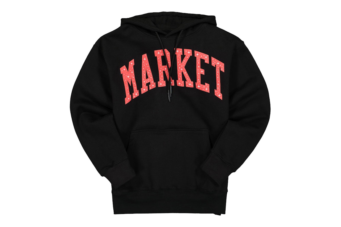 Pre-owned Market Arc Puff Hoodie Black/red