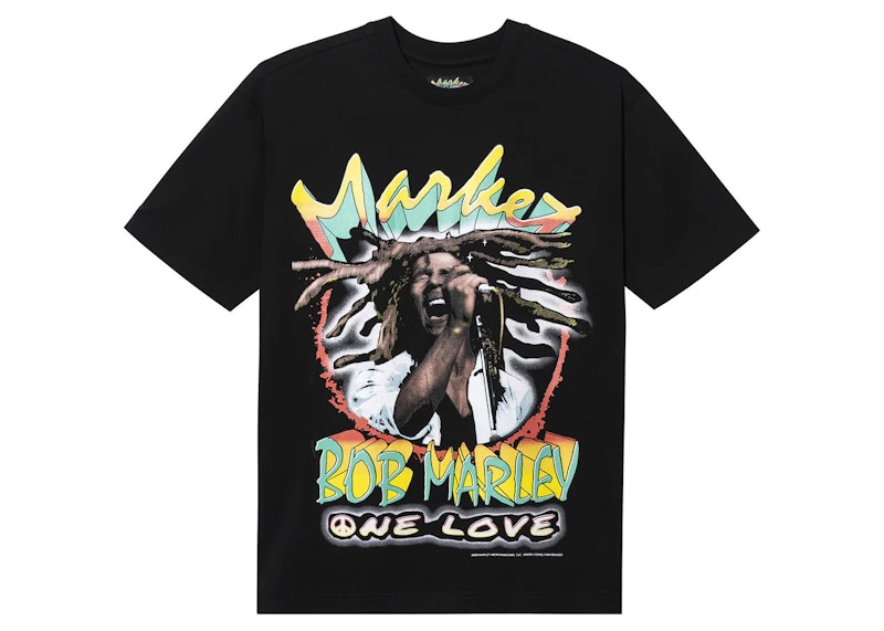 Market Bob Marley One Love T-Shirt Black Men's - SS23 - US