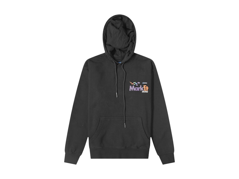 Market Express Racing Pullover Hoodie Washed Black
