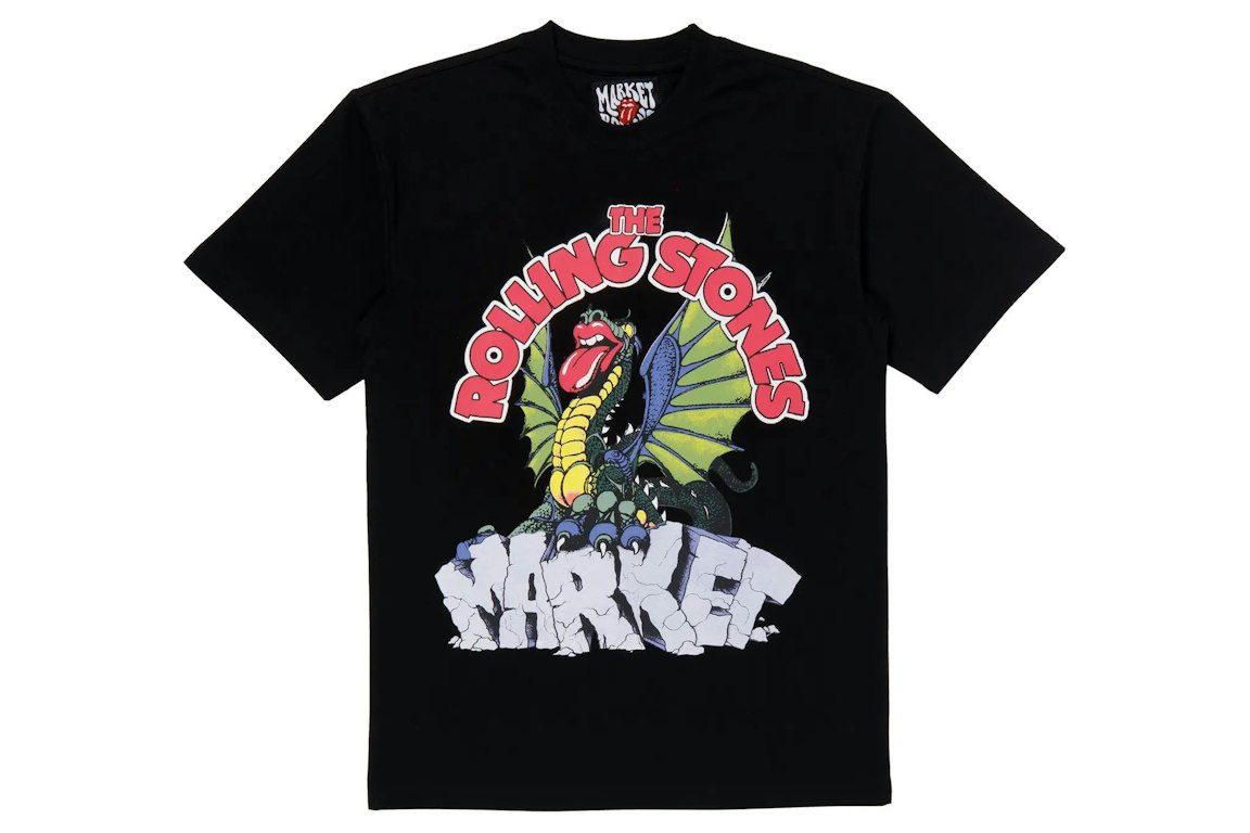 Pre-owned Market Mkt Rolling Stones Dragon T-shirt Black