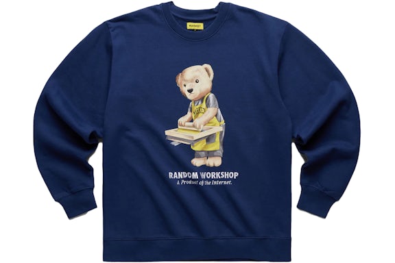 Market Random Workshop Bear Crewneck Navy