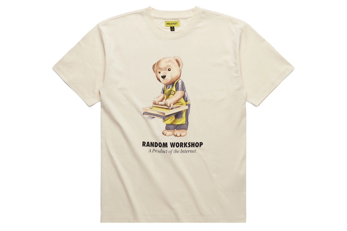 Pre-owned Market Random Workshop Bear T-shirt Cream