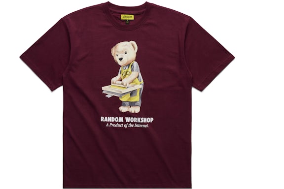 Market Random Workshop Bear T-Shirt Maroon