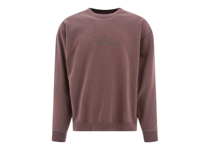 Market Script Crewneck Washed Grey